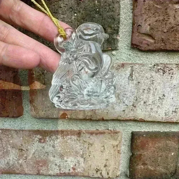 Gorham Crystal Holiday Birds Ornaments, Boxed Set of 3 Made In Germany - Picture 2 of 16